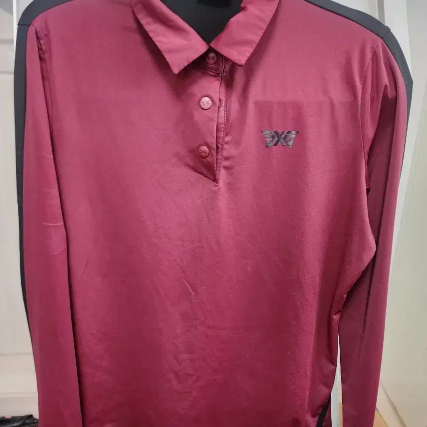 [BUNJANG] PXG Long Sleeve Golf Wear Burgundy / PXG 긴팔 골프웨어 버건디
