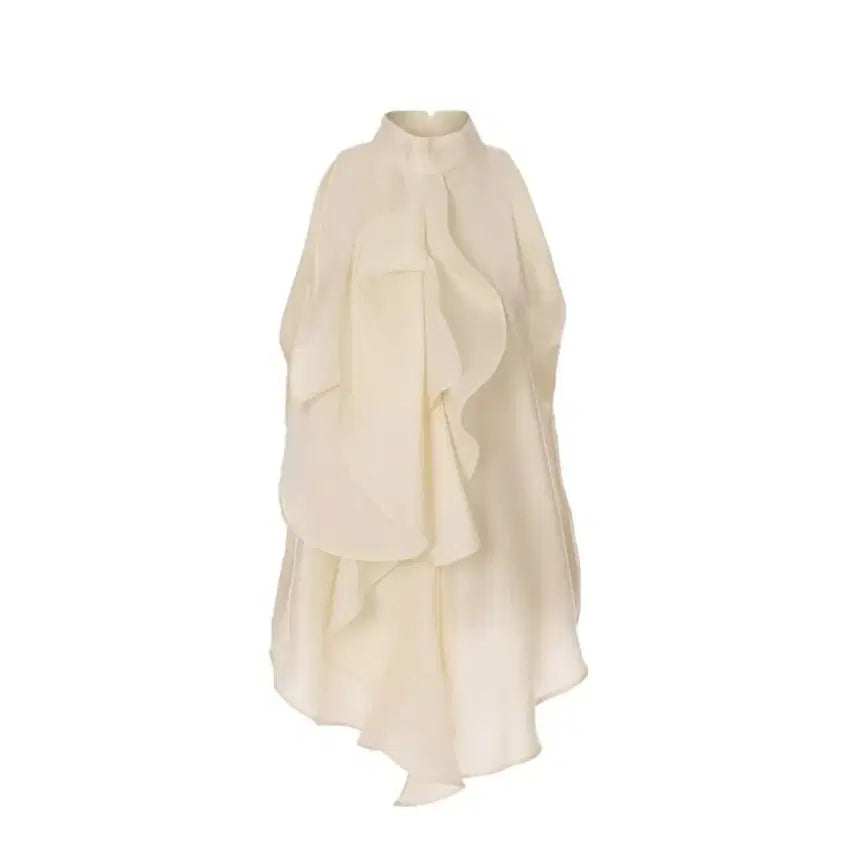 [BUNJANG] TARE Floral Leaf Sleeveless Blouse Camelia Ivory / [테어 TARE] 블라우스 Floral Leaf Blouse