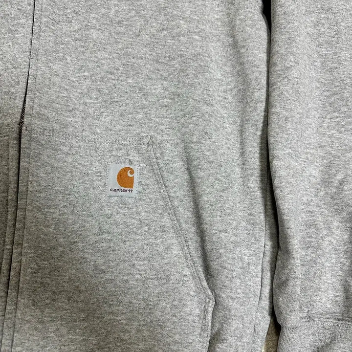 [BUNJANG] Carhartt Grey Hooded Sweatshirt Fleece Size S / 칼하트 회색 후드집업 기모 s