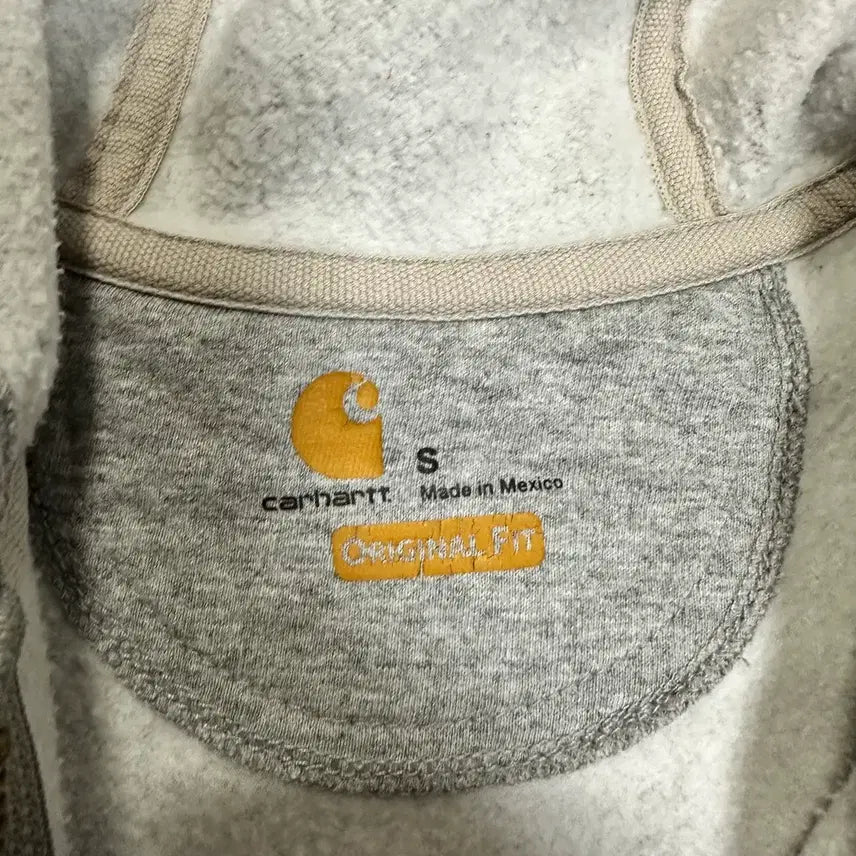 [BUNJANG] Carhartt Grey Hooded Sweatshirt Fleece Size S / 칼하트 회색 후드집업 기모 s