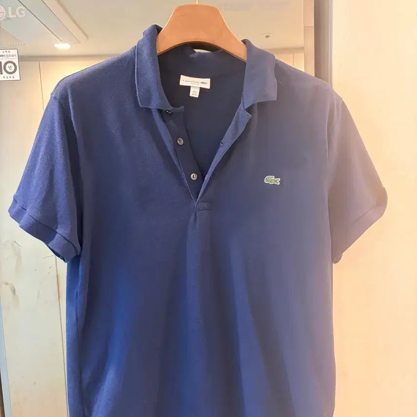 [BUNJANG] Lacoste Slim Fit Polo Shirt Navy FR 6 / US XL / 라코스테 슬림핏 카라티 네이비 6