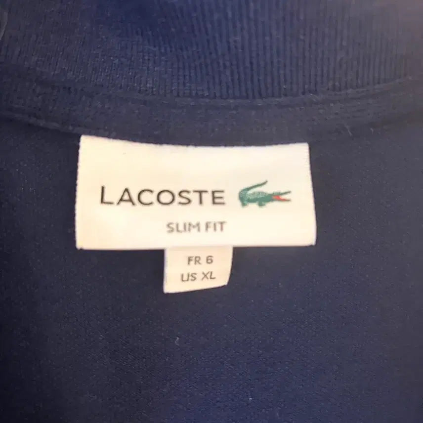 [BUNJANG] Lacoste Slim Fit Polo Shirt Navy FR 6 / US XL / 라코스테 슬림핏 카라티 네이비 6
