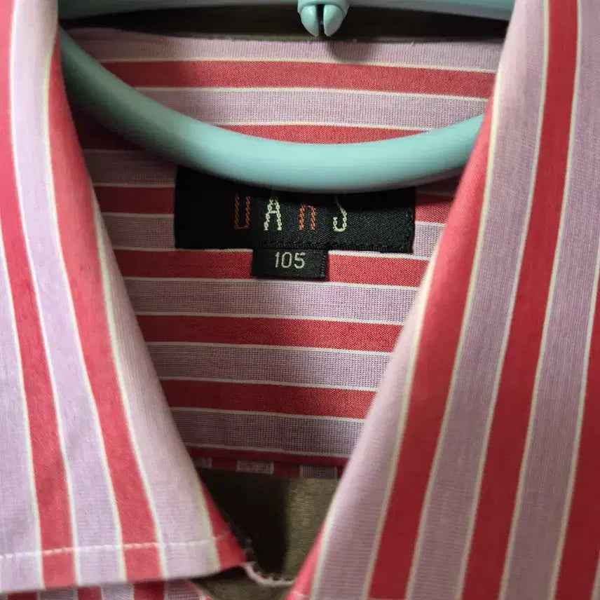 [BUNJANG] Daks Pink Stripe Short Sleeve Shirt 105 / [거의 새상품] 닥스 핑크 스트라이프 반팔 남방/셔츠/105