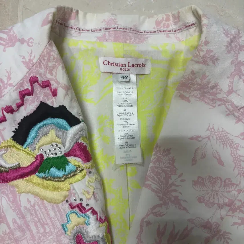 [BUNJANG] Christian Lacroix Cotton Blazer Size 42 / Christian Lacroix 크리스찬 라크르와 블레이저 42사이즈