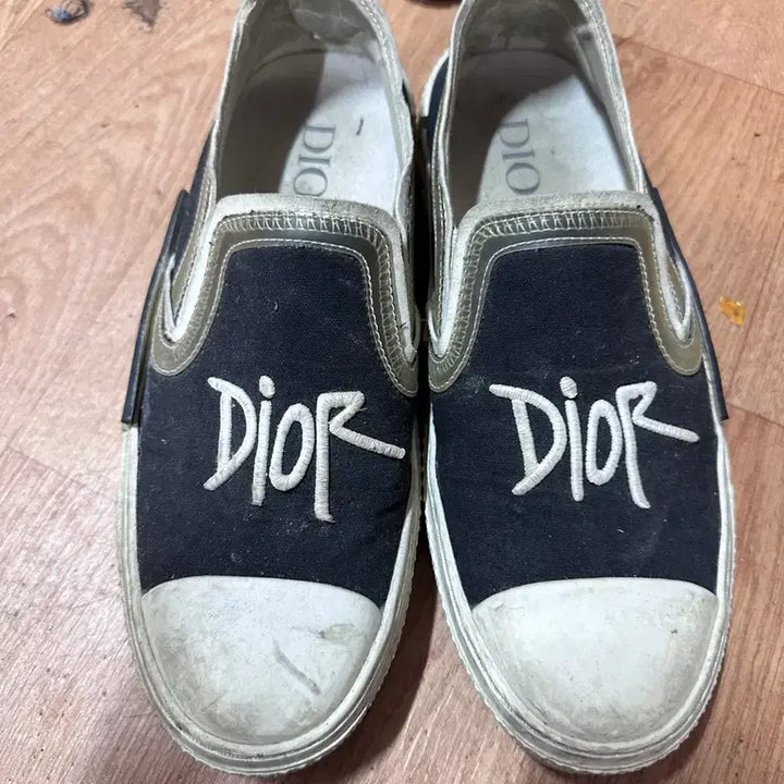 [BUNJANG] Dior Black Slip-On Sneakers / 디올 블랙 슬립온 스니커즈