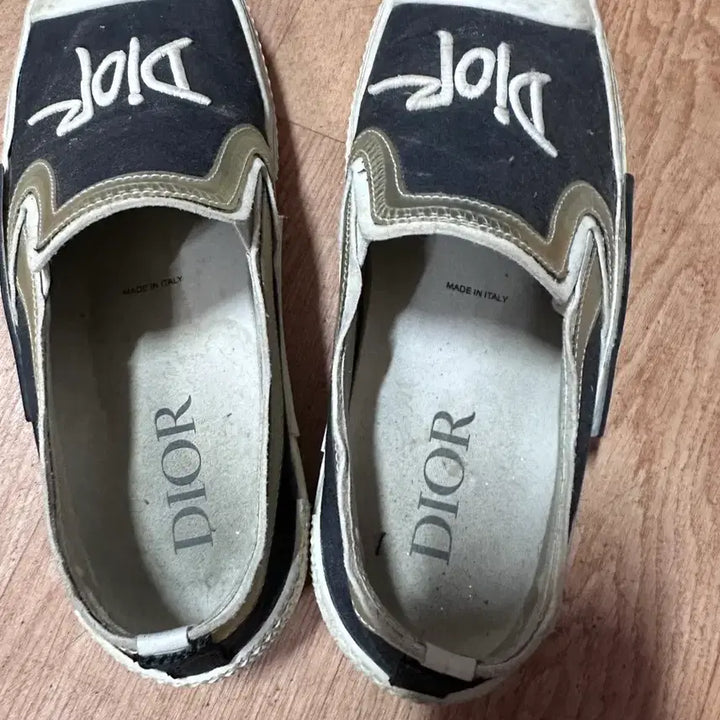 [BUNJANG] Dior Black Slip-On Sneakers / 디올 블랙 슬립온 스니커즈