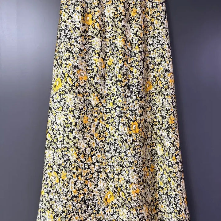 [BUNJANG] Floral Satin Long Skirt / 꽃무늬 새틴 롱스커트