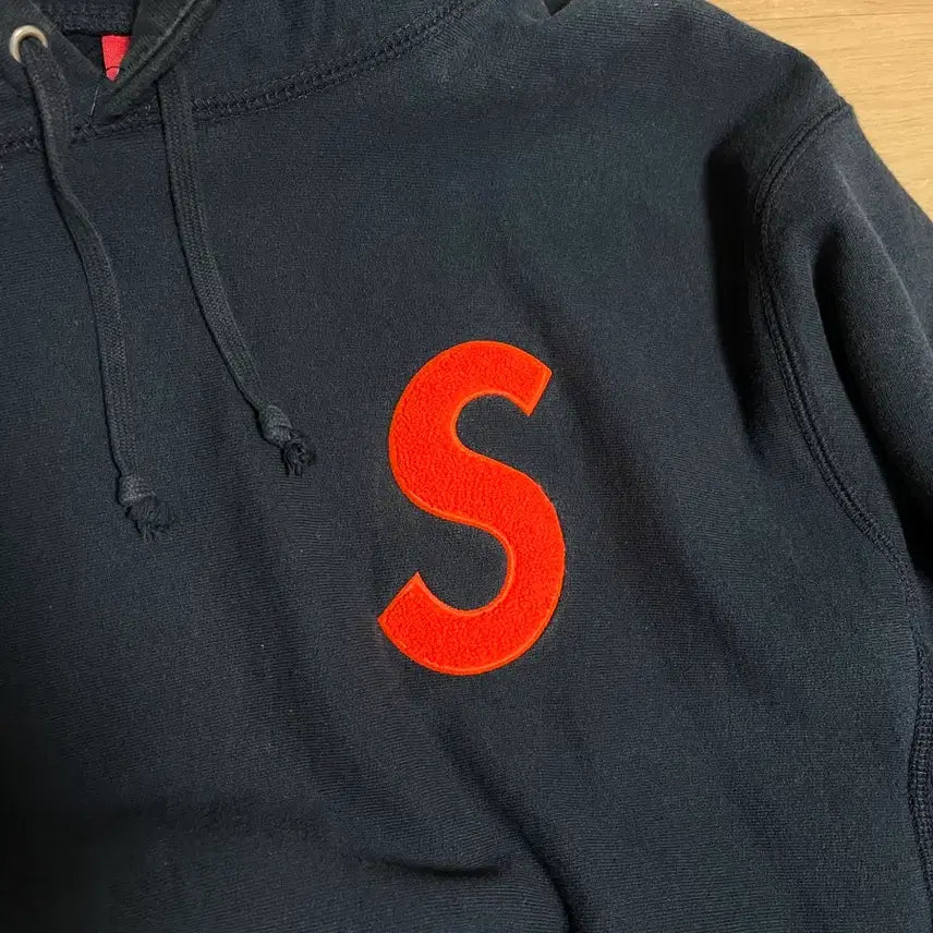 [BUNJANG] Supreme S Logo Hoodie Navy / [XL] 슈프림 S 로고 후드 네이비