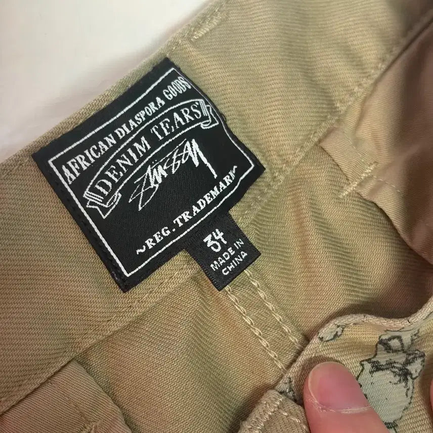 [BUNJANG] Stüssy x Denim Tears RISS Chino Pants Khaki 34 / 스투시 x 데님티어스 SS 리쓰 치노 카키 34