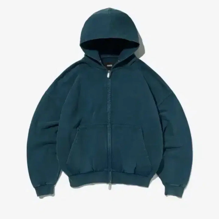 [BUNJANG] Suade Washed Deep Green Cropped Hooded Zip-Up / suade 스웨이드 딥그린 크롭티드 워시드 후드집업