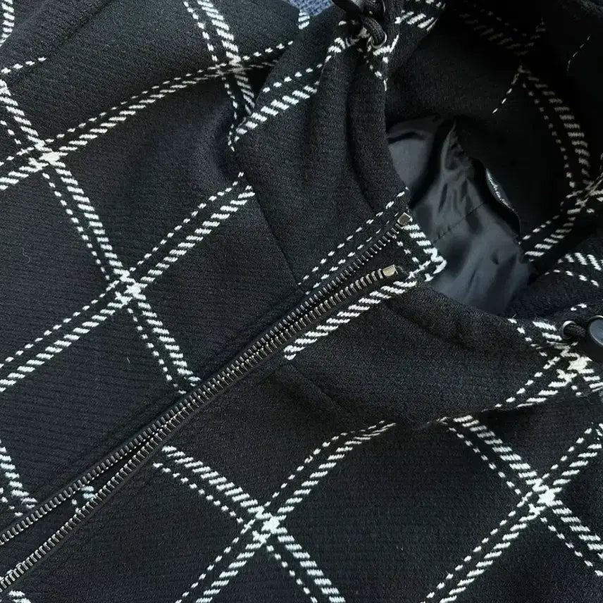 [BUNJANG] Yoon Italy Premium Check Hooded Coat / 윤(YOON) 개체 최고 이태리 명품 체크 후드 코트 새상품급