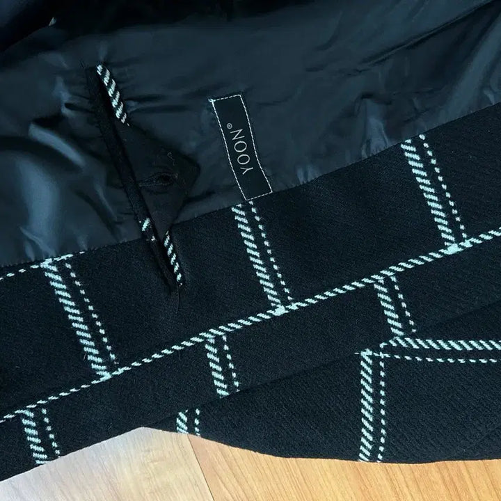 [BUNJANG] Yoon Italy Premium Check Hooded Coat / 윤(YOON) 개체 최고 이태리 명품 체크 후드 코트 새상품급