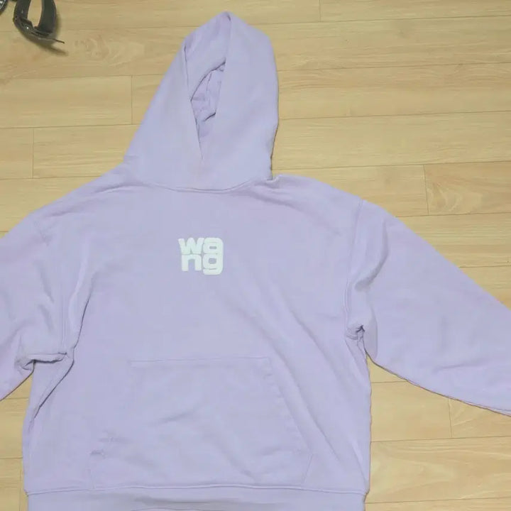 [BUNJANG] Alexander Wang Lavender Logo Hoodie and Pants Set / (네고 가능) 알렉산더왕 라벤더 로고 후드티 및 바지 세트