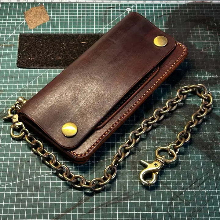 [BUNJANG] Chashim Brown Trucker Wallet / [새상품] 황동체인 차심 트러커월렛
