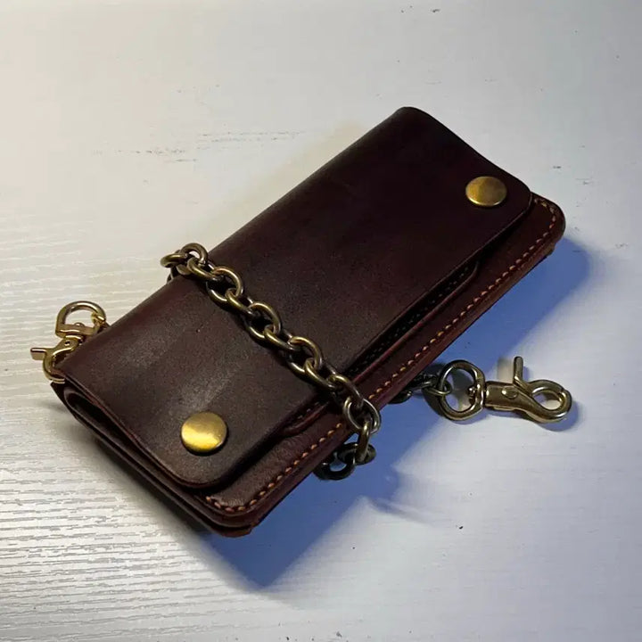 [BUNJANG] Chashim Brown Trucker Wallet / [새상품] 황동체인 차심 트러커월렛