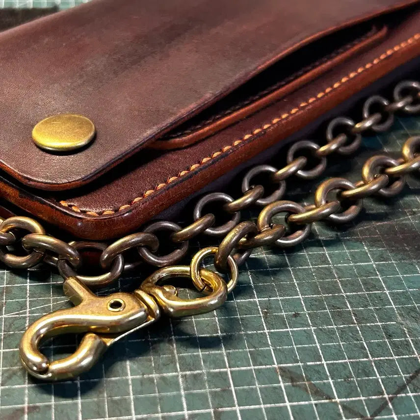 [BUNJANG] Chashim Brown Trucker Wallet / [새상품] 황동체인 차심 트러커월렛