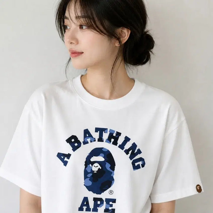[BUNJANG] BAPE Camo Blue T-Shirt Unisex / 베이프 카모 블루 반팔 남녀공용