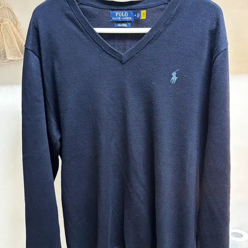 [BUNJANG] Polo Ralph Lauren Navy V-Neck Knit M / 폴로 랄프로렌 네이비 브이넥 니트