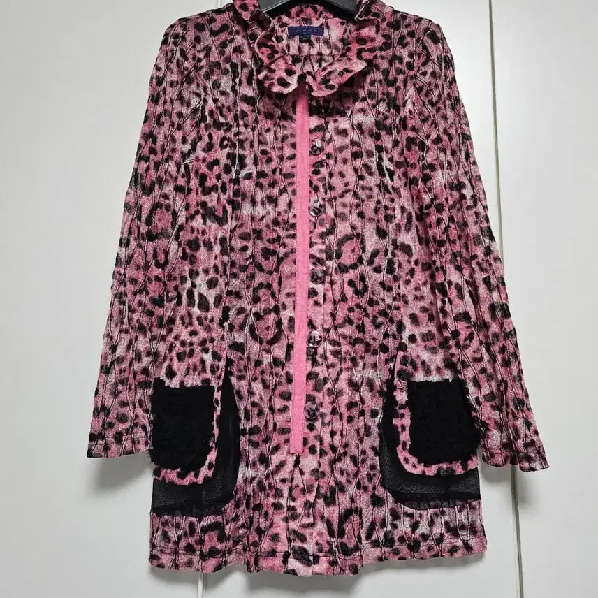 [BUNJANG] ZINOS Pink Leopard See-Through Jacket / (새상품) 지노스(ZINOS) 핑크 레오파드 자켓 (66)