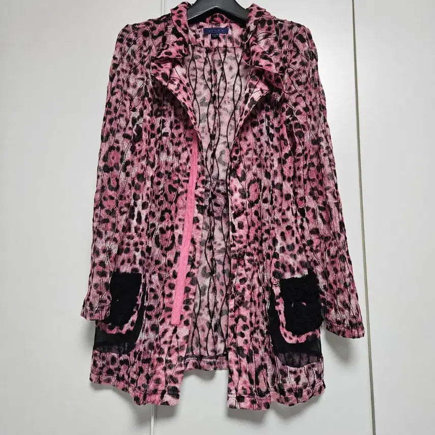 [BUNJANG] ZINOS Pink Leopard See-Through Jacket / (새상품) 지노스(ZINOS) 핑크 레오파드 자켓 (66)