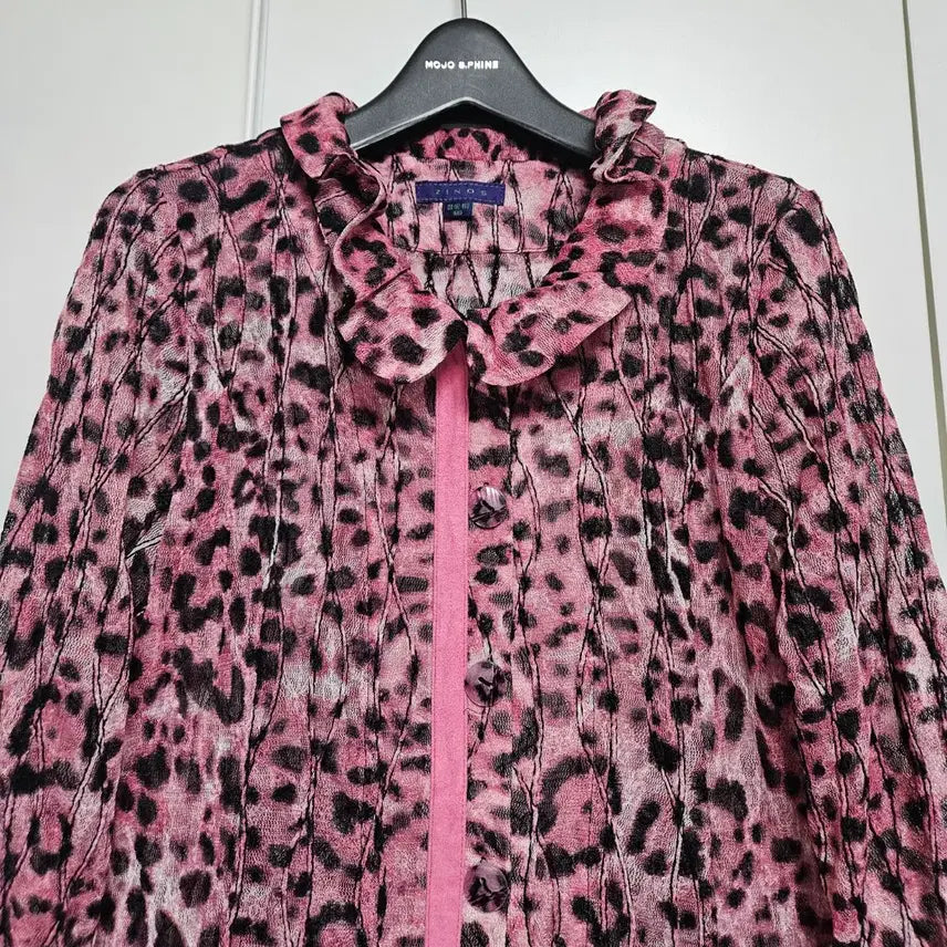 [BUNJANG] ZINOS Pink Leopard See-Through Jacket / (새상품) 지노스(ZINOS) 핑크 레오파드 자켓 (66)