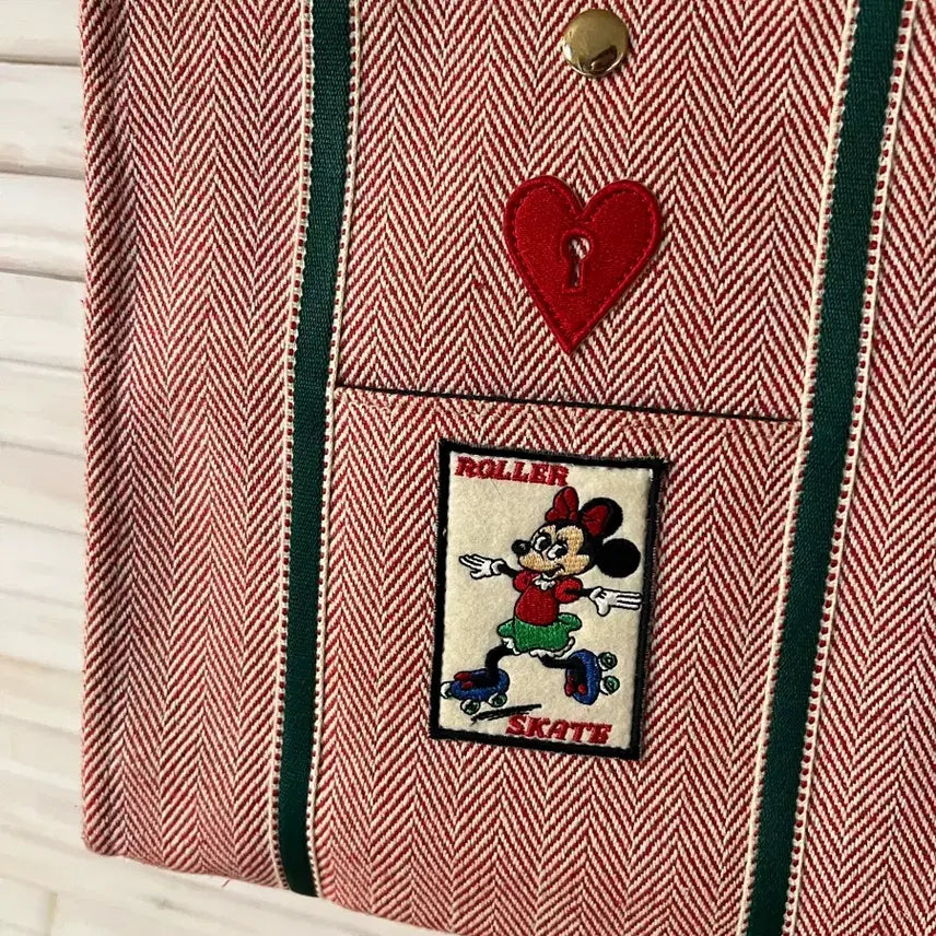 [BUNJANG] Minnie Mouse Roller Skate Tote Bag Shoulder Bag / 미니마우스 롤러스케이트 토트백 숄더백