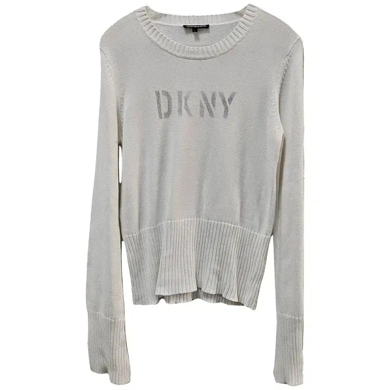 [BUNJANG] DKNY Long Sleeve T-Shirt Light Grey Cotton / DKNY 유럽수입 긴팔 티 여 66/77 J4042