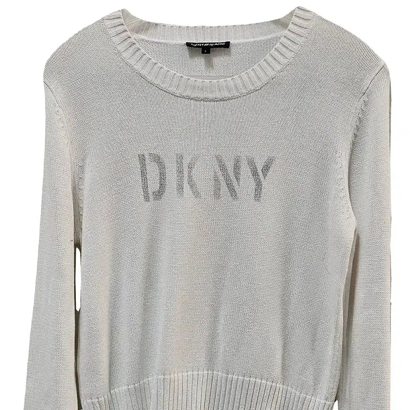 [BUNJANG] DKNY Long Sleeve T-Shirt Light Grey Cotton / DKNY 유럽수입 긴팔 티 여 66/77 J4042