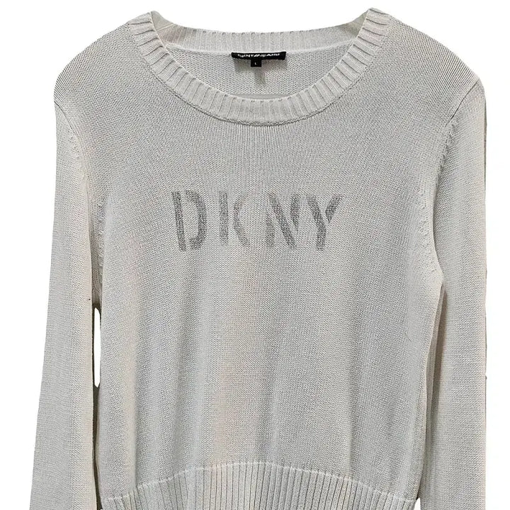 [BUNJANG] DKNY Long Sleeve T-Shirt Light Grey Cotton / DKNY 유럽수입 긴팔 티 여 66/77 J4042