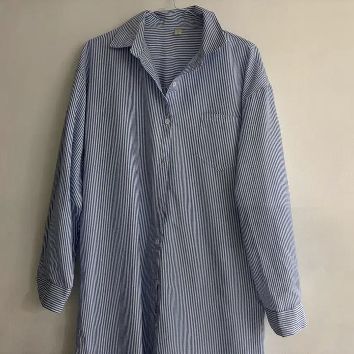 [BUNJANG] Blue Stripe Casual Shirt / 스트라이프 남방 셔츠 블루