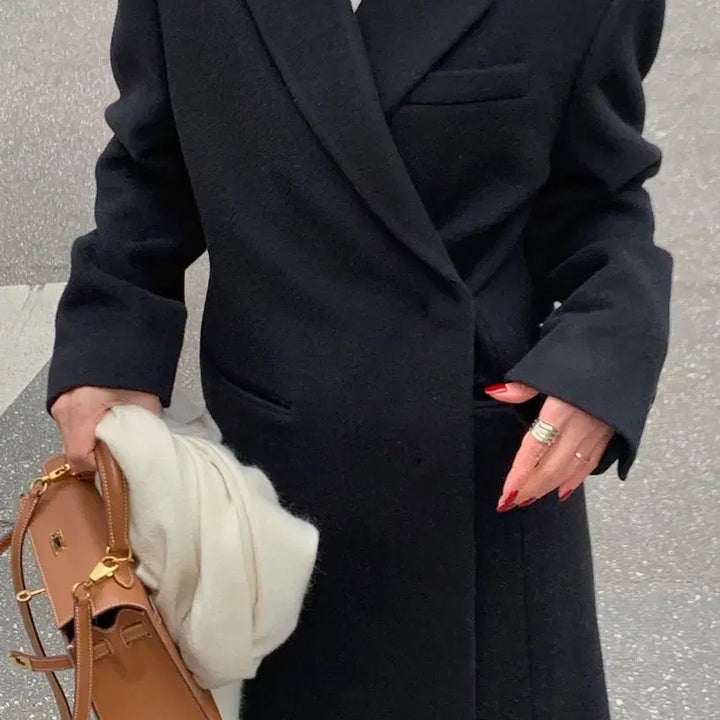 [BUNJANG] Around Yull Rune Cash Two-Way Coat Black / 어라운드율 룬캐시투웨이코트 블랙컬러