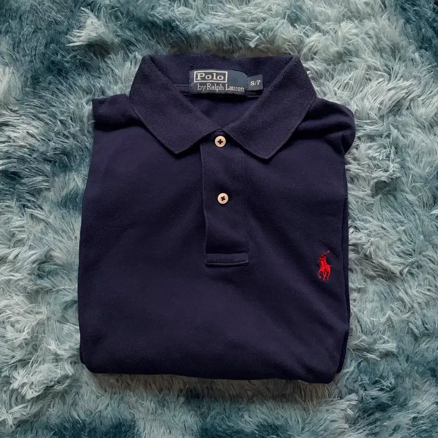 [BUNJANG] Polo Ralph Lauren Navy Polo Shirt SP / 폴로 랄프로렌 네이비 카라티 S/P