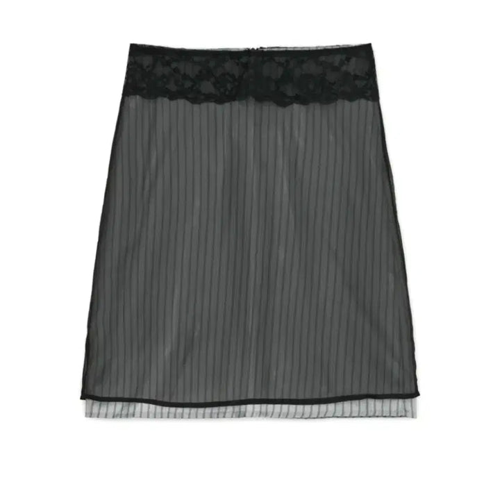 [BUNJANG] Sunburn Project Lace Layered Midi Skirt / 썬번프로젝트 Lace Layered Midi Skirt 레이스 레이어드
