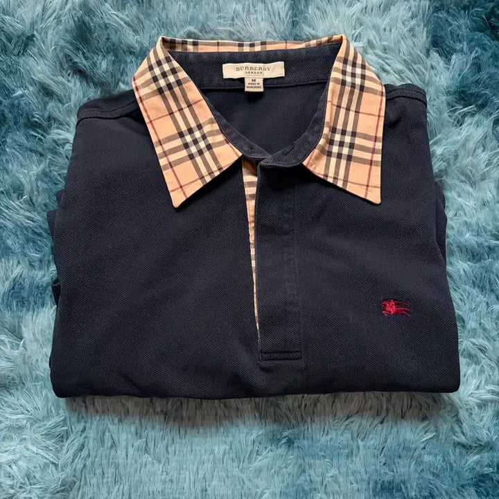 [BUNJANG] Burberry London Navy Polo Shirt M / 버버리 런던 네이비 카라티 M