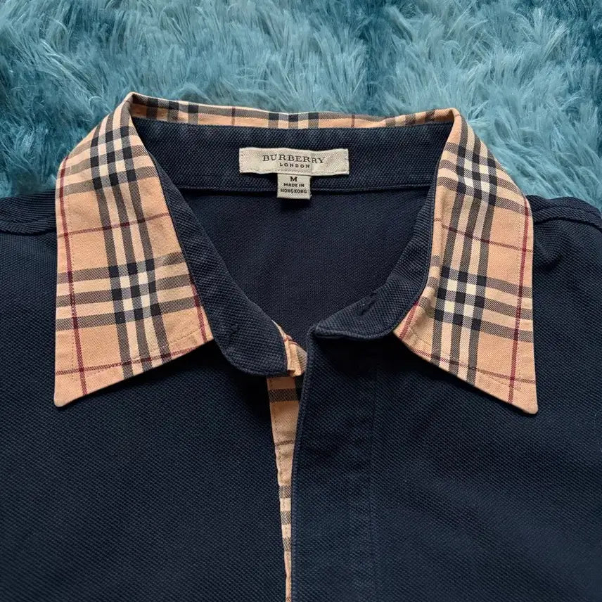 [BUNJANG] Burberry London Navy Polo Shirt M / 버버리 런던 네이비 카라티 M