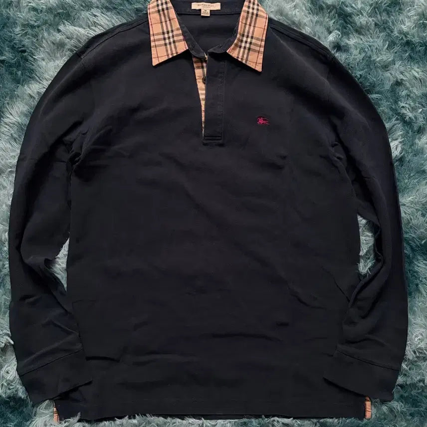 [BUNJANG] Burberry London Navy Polo Shirt M / 버버리 런던 네이비 카라티 M