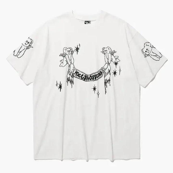 [BUNJANG] Nice Ghost Club Heavenly Bear Angel Big Tee / 나이스고스트클럽 HEAVENLY BEAR ANGEL BIG BIG TEE