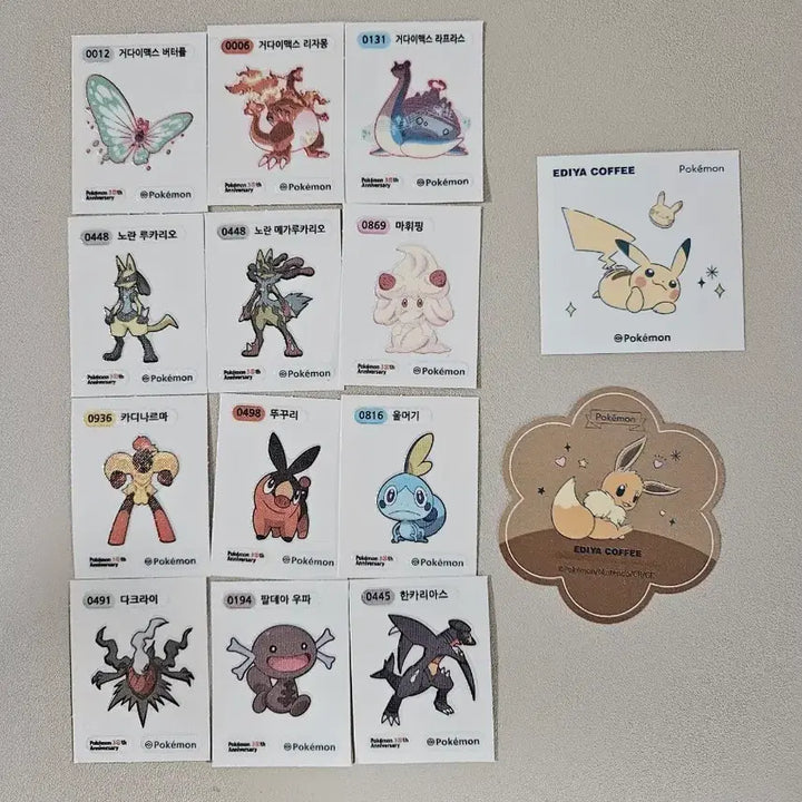[BUNJANG] Pokemon 30th Anniversary Sticker Set (Gigantamax Charizard, Lapras, Mega Lucario, Garchomp) / 포켓몬 30주년 띠부씰(거다이맥스리자몽 라프라스 메가루카리오 한카리아스)