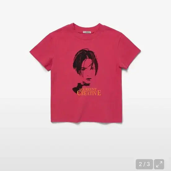 [BUNJANG] Current Crop Tee Pink / 커렌트 크롭티 핑크