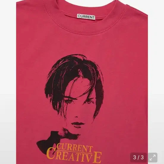 [BUNJANG] Current Crop Tee Pink / 커렌트 크롭티 핑크