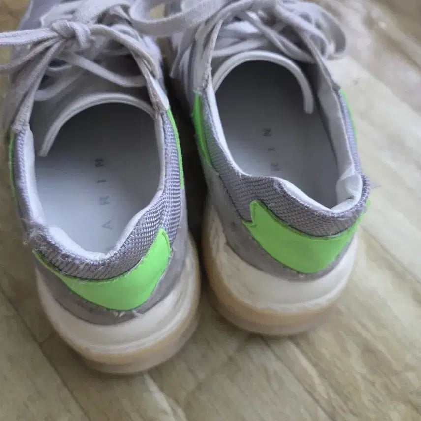 [BUNJANG] Marine Brand Sneakers - Grey/Fluorescent / 마린브랜드 스니커즈 그레이/형광 운동화