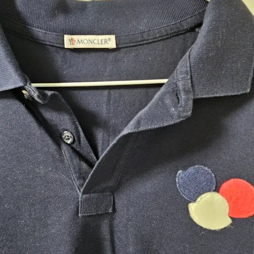 [BUNJANG] Moncler Navy Short Sleeve Polo Shirt / 몽클레어 네이비 반팔 폴로티