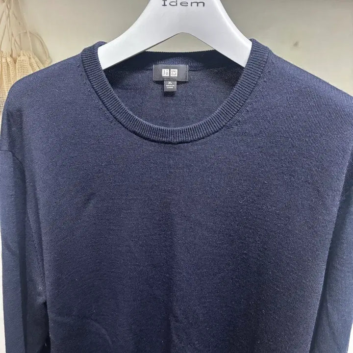[BUNJANG] Uniqlo Navy Merino Wool Knit Sweater / 유니클로 네이비 메리노울 니트