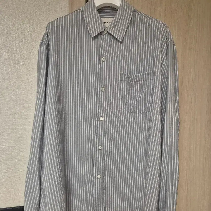 [BUNJANG] Artifactory Rinkle Stripe Shirt XL / 아트이프액츠 링클 스트라이프 셔츠