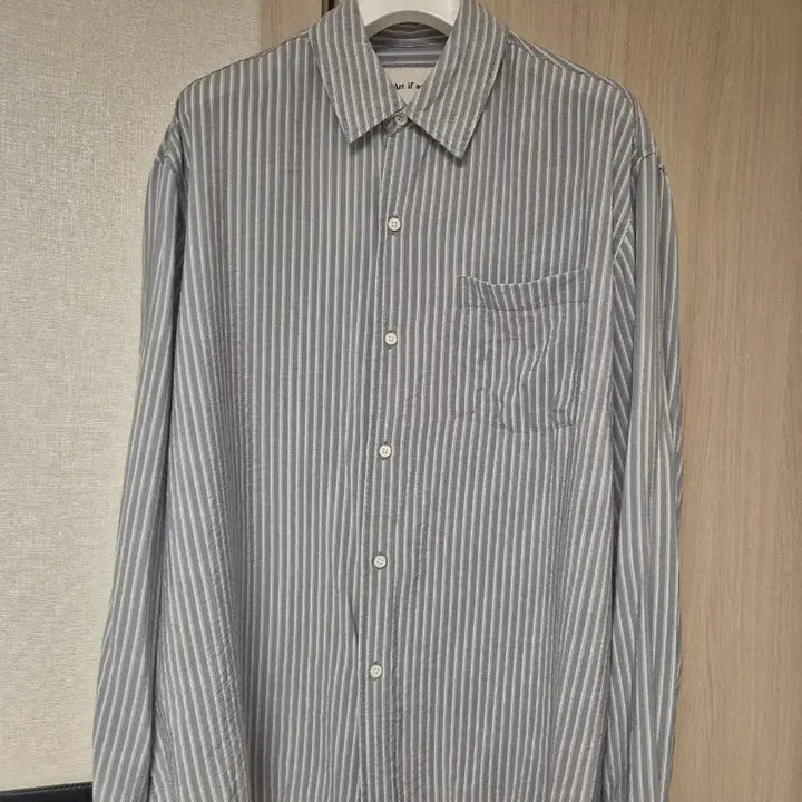 [BUNJANG] Artifactory Rinkle Stripe Shirt XL / 아트이프액츠 링클 스트라이프 셔츠