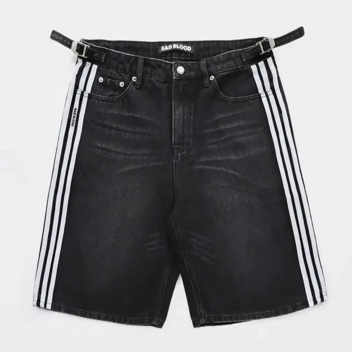 [BUNJANG] Bad Blood Billy Track Bermuda Pants Black / 배드블러드 빌리 트랙 버뮤다 팬츠 블랙