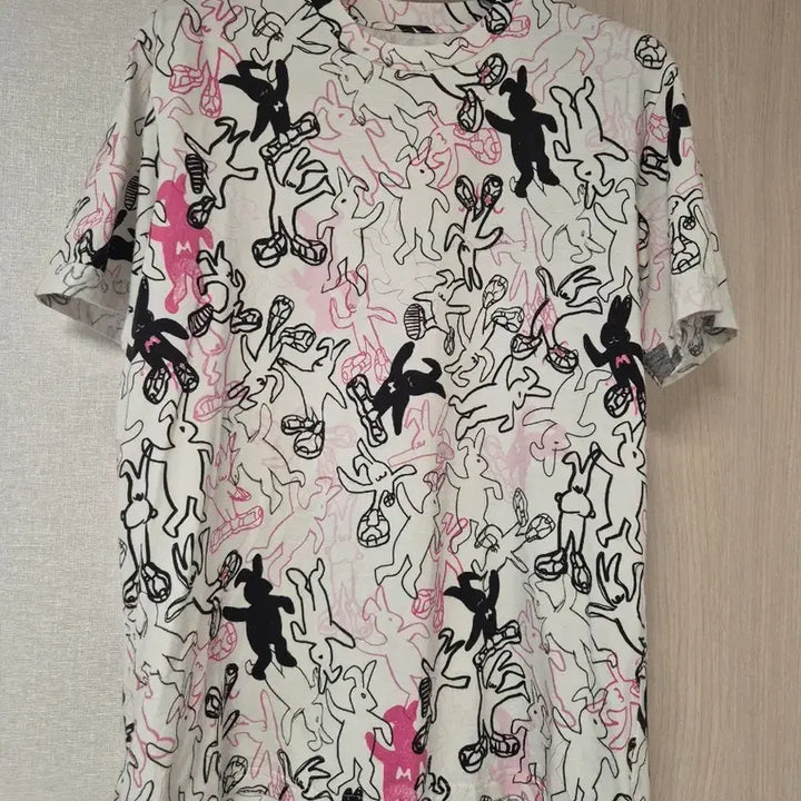 [BUNJANG] Marni Bunny Character Pattern Short Sleeve T-Shirt / 마르니 버니 캐릭터 패턴 반팔 티셔츠