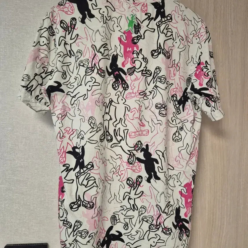 [BUNJANG] Marni Bunny Character Pattern Short Sleeve T-Shirt / 마르니 버니 캐릭터 패턴 반팔 티셔츠
