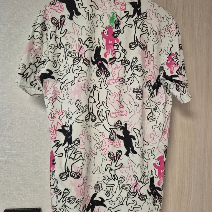 [BUNJANG] Marni Bunny Character Pattern Short Sleeve T-Shirt / 마르니 버니 캐릭터 패턴 반팔 티셔츠