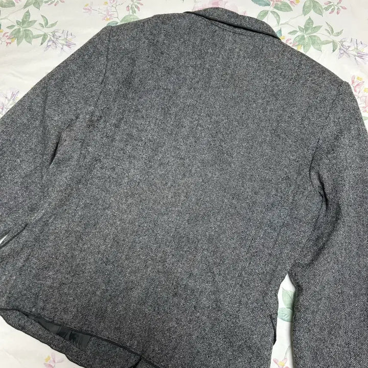 [BUNJANG] Vintage Grey Wool Collar Jacket / 빈티지 그레이 울 카라 자켓